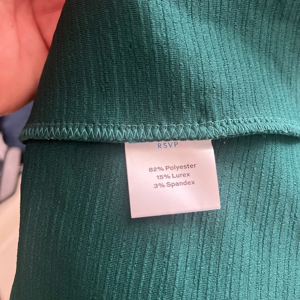 Draper James RSVP Elegant Forest Green Knit Mini Dress, Women’s Sz S - Picture 11 of 13